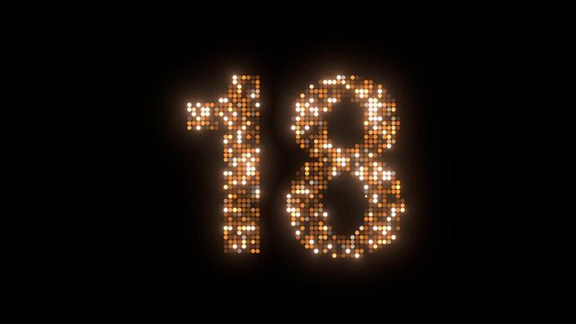 elegant black happy 18th birthday anniversary text background