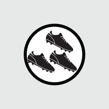 football Hattrick Assist boots or soccer cleats icon vector illustration