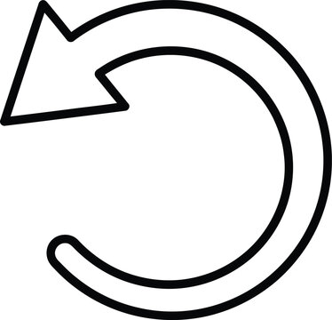 Counterclockwise circular arrow refresh icon