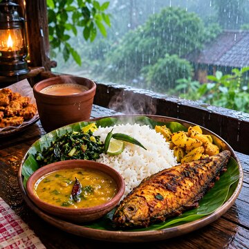 . 🌿 বর্ষার আমেজে দেশি খাবারের মজাই আলাদা ❤️