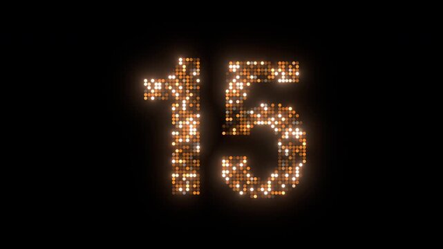 dot pattern happy 15th birthday anniversary text background