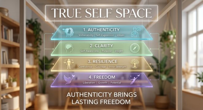 True Self Space: Authenticity Clarity Resilience Freedom Levels