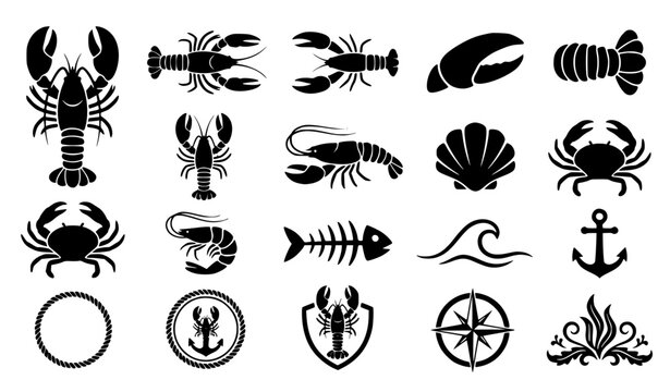 Lobster Crawfish Seafood SVG Bundle for Cricut and Cutting Crafts