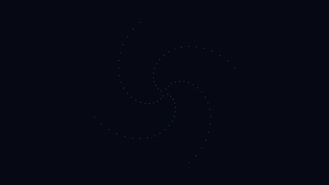 Abstract minimalist background with a subtle dotted swirling spiral pattern on dark blue.