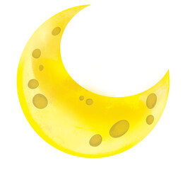 cartoon scene with halloween bright moon like sun smiling isolated illustration for kids © honeyflavour