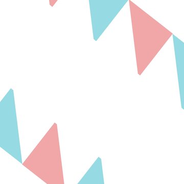 Decorative corner with pastel triangle pattern