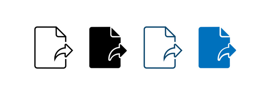 File export icon set. Includes outline and solid styles.