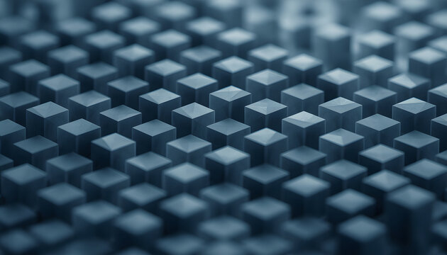 3D block Isometric cube or pattern creating impossible geometric structure