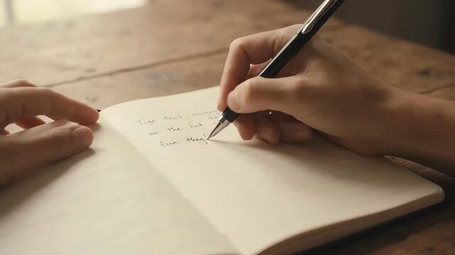 POV Hand Writing Journal Notebook iPhone Style