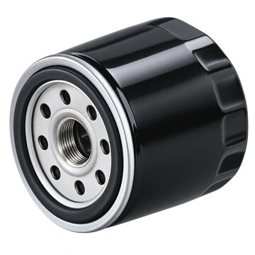 New Automotive Engine Oil Filter with Rubber Gasket on Transparent Background PNG