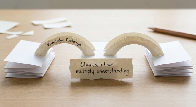 Paper bridges connecting knowledge exchange and shared ideas multiply understanding