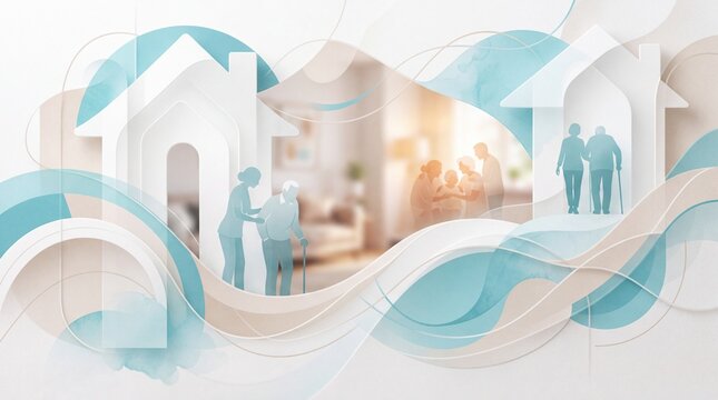 Home Healthcare and Elderly Assistance with Family Care Concept