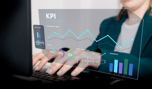 Business KPI Dashboard and Performance Analytics on Laptop