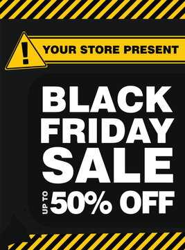 Black friday big sale flyer poster social media post design