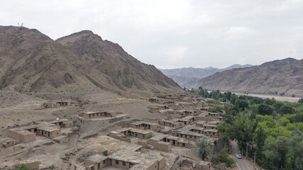Aerial View of Beichangtan Ancient Village in the Loess Plateau, China © PhanThi