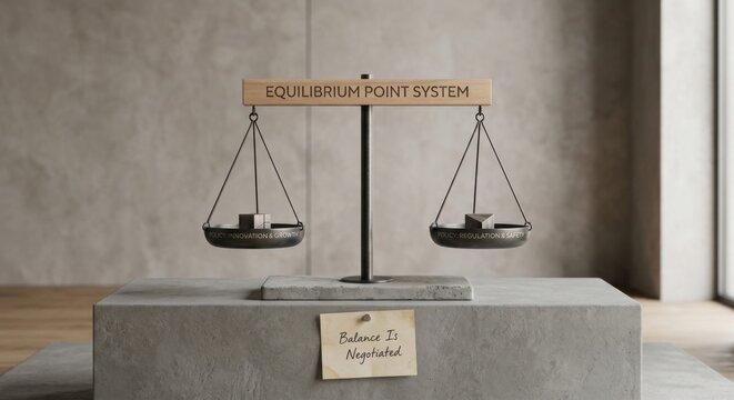 Equilibrium Point System Scales Representing Negotiated Balance