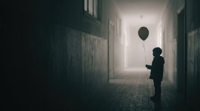 Mysterious and Dramatic Corridor Hallway Perspective