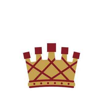 Gold and red crown illustration