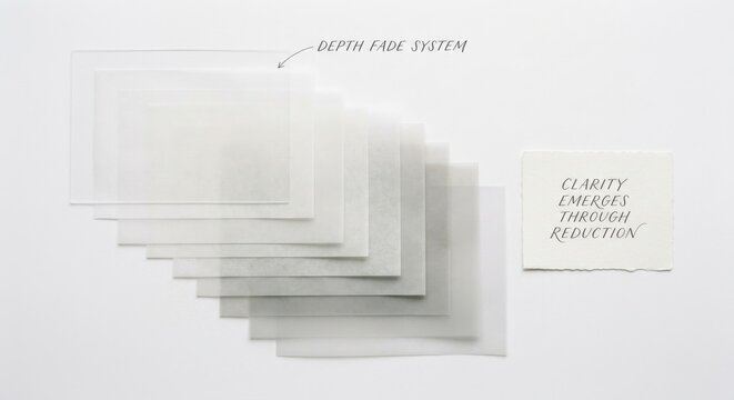 Layered Translucent Paper Panels with Depth Fade System
