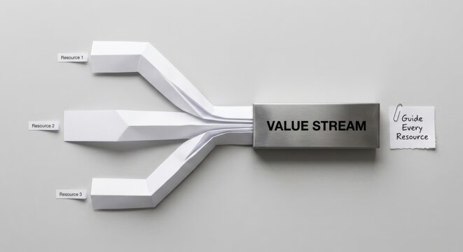Value Stream Paper Folding Flow Concept