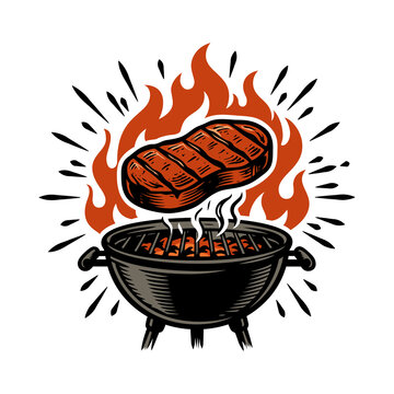 vector illustration of a barbecue