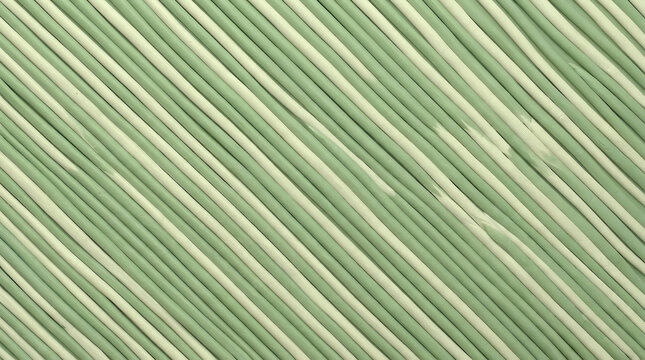 Light green clay tubes arranged in diagonal rows provide soft organic texture for natural themed presentations.