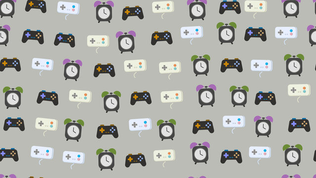 Alarm Clocks and Video Game Controllers Pattern