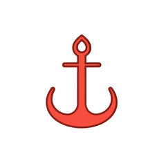 Red anchor icon © karno