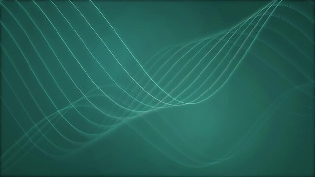 Abstract glowing wave lines flowing and creating beautiful futuristic background motion.