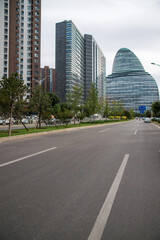 The Skyscrapers City Streets - Modern Urban Architecture Downtown © Nguyen