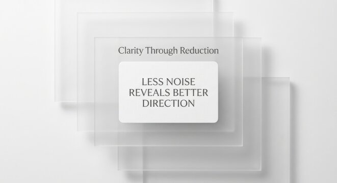 Frosted Acrylic Sheets With Text Overlay Promoting Clarity and Direction