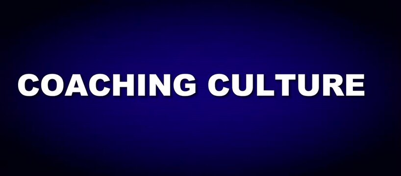 Coaching Culture Animated Typography Loop for Employee Development and Leadership Growth