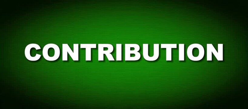 Contribution Animated Typography Loop for Team Impact and Organizational Value