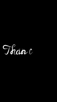 4k Resolution Vertical Video for Social Media: Gratitude, Appreciation, Courtesy, Recognition And Positive Communication Concept. Elegant White Thank You Script Lettering Animated On A Black 