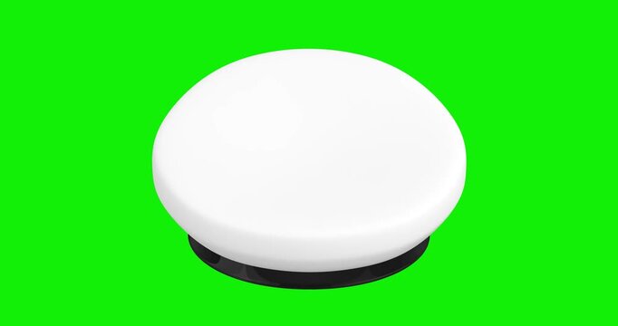 4k Resolution Video: Maritime Captain, Naval Uniform, Leadership And Nautical Authority Concept. White Sailor Cap With Gold Anchor Emblem Seamless Loop Animated On Green Screen 