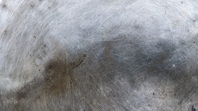 Worn Scratched Aluminum Metal Surface Abstract Grunge Texture Background