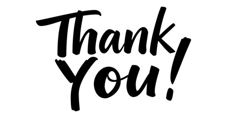Bold Thank You Hand Lettering with Minimalist Celebration Burst © galih