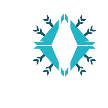 Abstract geometric snowflake logo