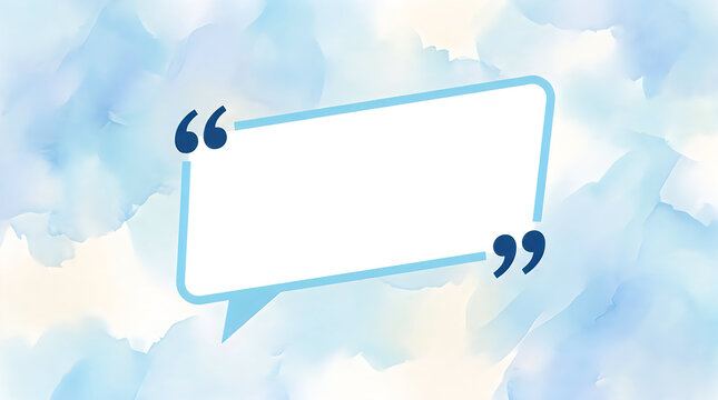 Abstract pastel background with a blank speech bubble for text or quotes