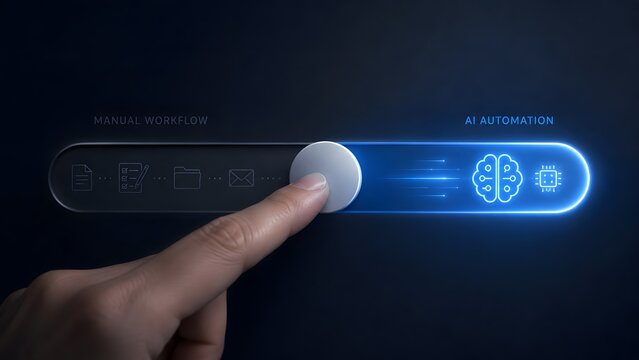 Transitioning From Manual Workflow To AI Automation Technology Interface