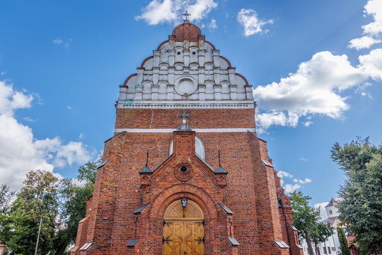 Historic Saint Andrew church in Brok town, Masovian Voivodeship of Poland