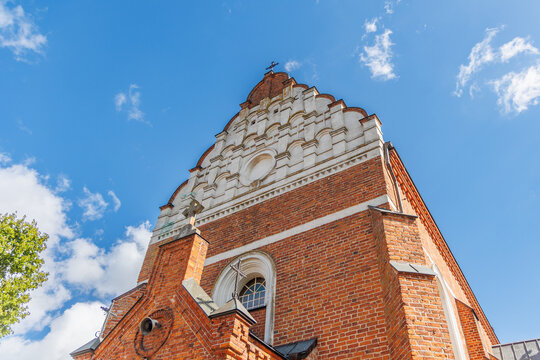 Historic Saint Andrew church in Brok town, Masovian Voivodeship of Poland