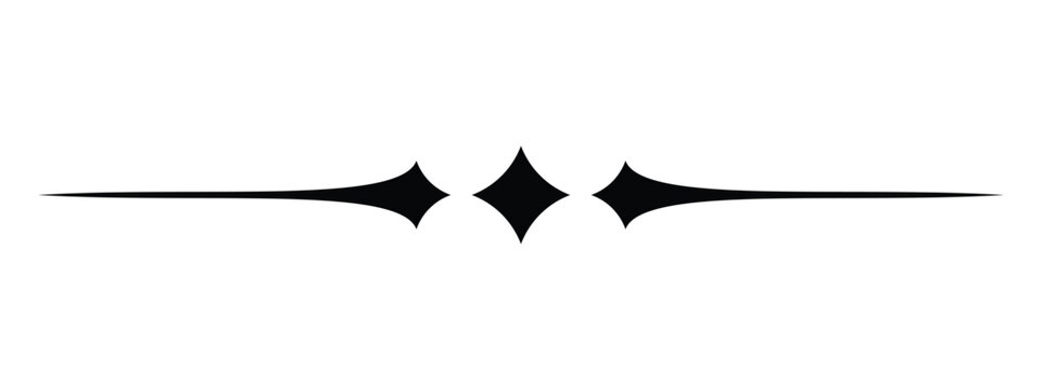 Elegant decorative divider with three diamond shapes
