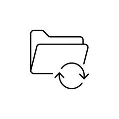 Folder synchronization update data refresh icon with transfer rotation document management information © Abul Hasan
