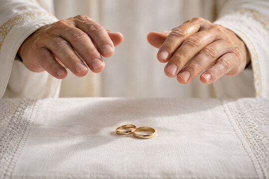 Blessing Wedding Rings During a Christian Marriage Anniversary Ceremony
