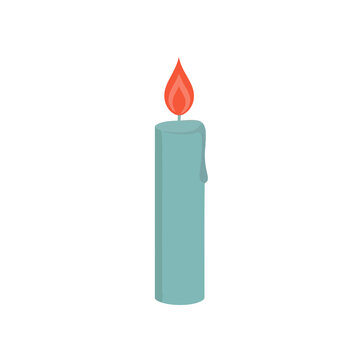 Candle with flame