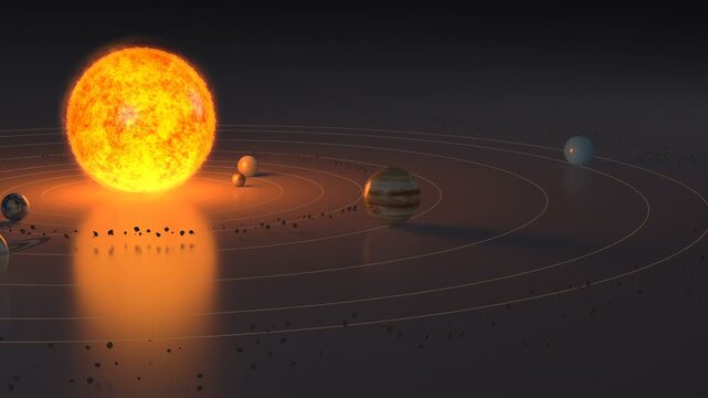 Solar System Planets Orbiting in Deep Space