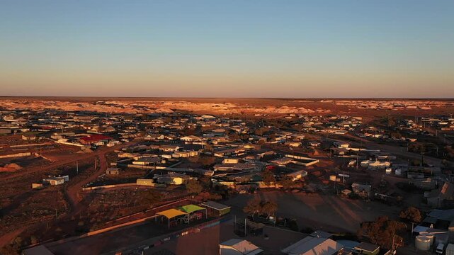 Australian Outback. South Australia. Andamooka. Opal town from air