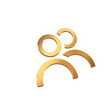 3d golden symbol