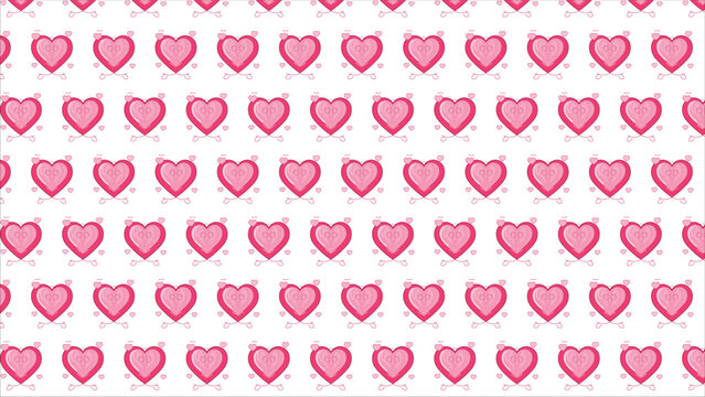 Seamless Pattern Pink Hearts Background Valentine Day